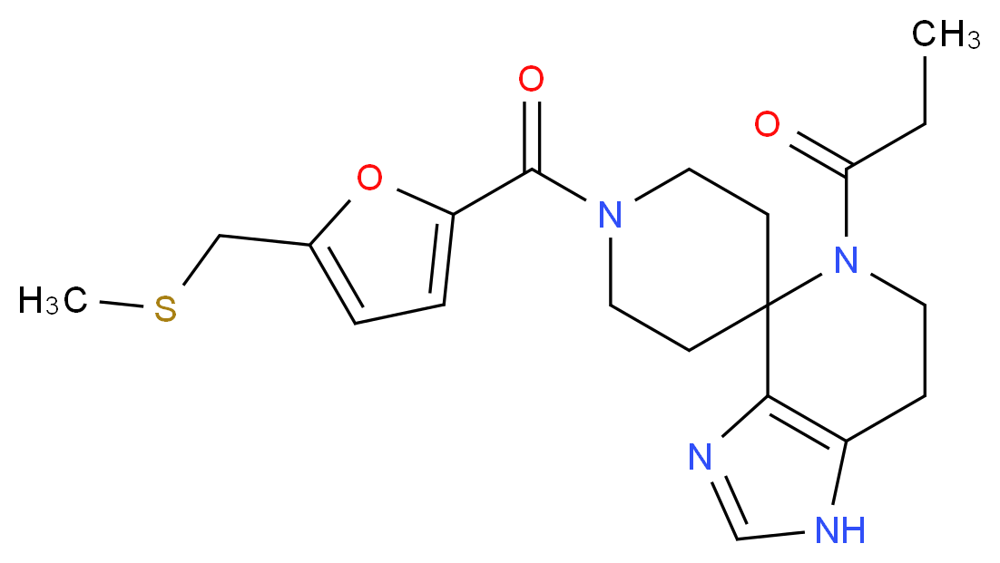 1'-{5-[(methylthio)methyl]-2-furoyl}-5-propionyl-1,5,6,7-tetrahydrospiro[imidazo[4,5-c]pyridine-4,4'-piperidine]_Molecular_structure_CAS_)
