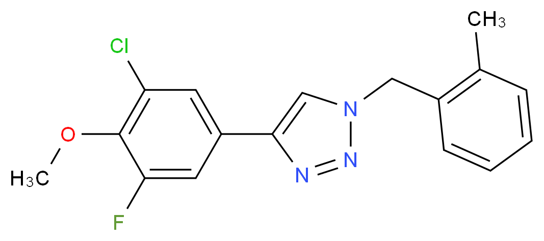4-(3-chloro-5-fluoro-4-methoxyphenyl)-1-(2-methylbenzyl)-1H-1,2,3-triazole_Molecular_structure_CAS_)
