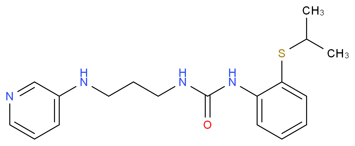N-[2-(isopropylthio)phenyl]-N'-[3-(pyridin-3-ylamino)propyl]urea_Molecular_structure_CAS_)