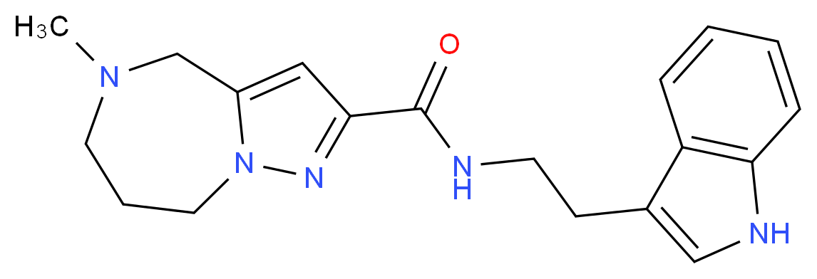 N-[2-(1H-indol-3-yl)ethyl]-5-methyl-5,6,7,8-tetrahydro-4H-pyrazolo[1,5-a][1,4]diazepine-2-carboxamide_Molecular_structure_CAS_)