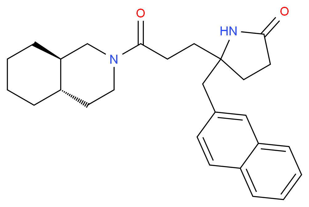 5-(2-naphthylmethyl)-5-{3-[(4aS*,8aR*)-octahydro-2(1H)-isoquinolinyl]-3-oxopropyl}-2-pyrrolidinone_Molecular_structure_CAS_)