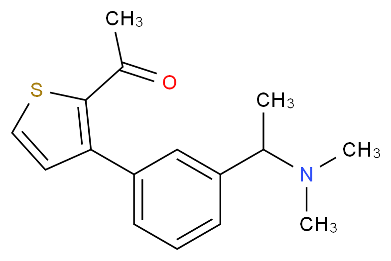 1-(3-{3-[1-(dimethylamino)ethyl]phenyl}-2-thienyl)ethanone_Molecular_structure_CAS_)