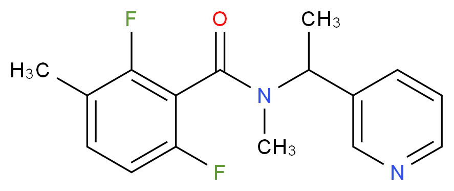 2,6-difluoro-N,3-dimethyl-N-(1-pyridin-3-ylethyl)benzamide_Molecular_structure_CAS_)