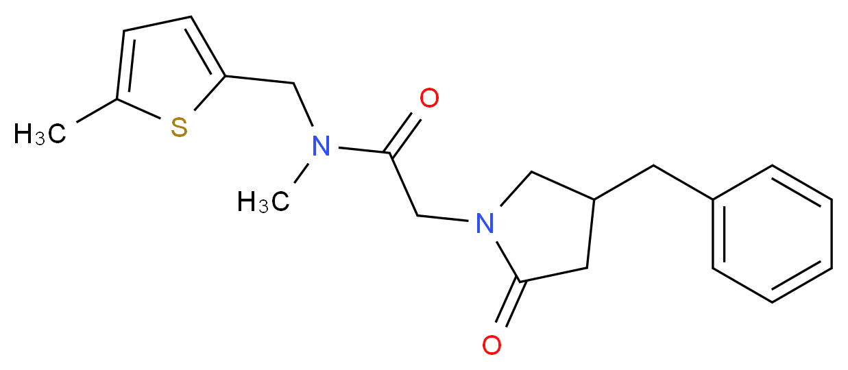 2-(4-benzyl-2-oxopyrrolidin-1-yl)-N-methyl-N-[(5-methyl-2-thienyl)methyl]acetamide_Molecular_structure_CAS_)