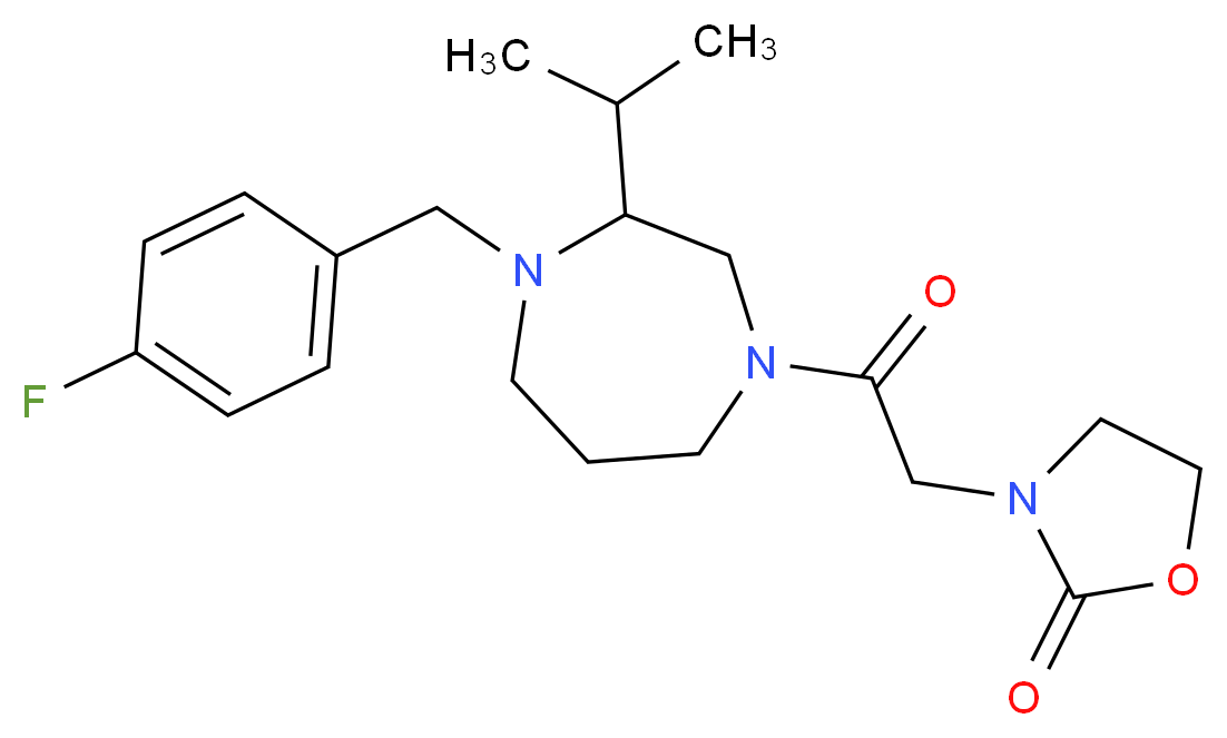 3-{2-[4-(4-fluorobenzyl)-3-isopropyl-1,4-diazepan-1-yl]-2-oxoethyl}-1,3-oxazolidin-2-one_Molecular_structure_CAS_)