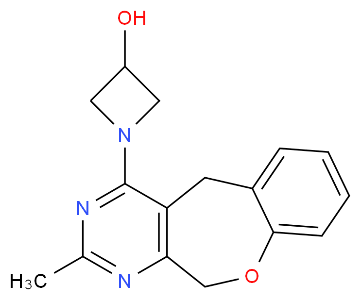 1-(2-methyl-5,11-dihydro[1]benzoxepino[3,4-d]pyrimidin-4-yl)azetidin-3-ol_Molecular_structure_CAS_)