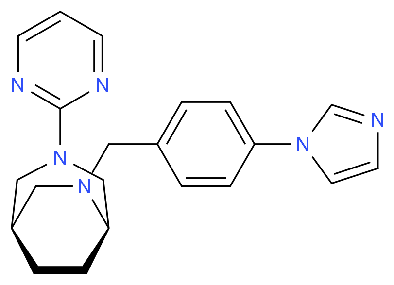 (1R*,5R*)-6-[4-(1H-imidazol-1-yl)benzyl]-3-(2-pyrimidinyl)-3,6-diazabicyclo[3.2.2]nonane_Molecular_structure_CAS_)
