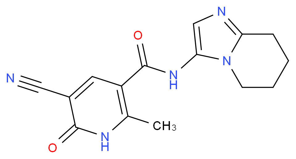 5-cyano-2-methyl-6-oxo-N-(5,6,7,8-tetrahydroimidazo[1,2-a]pyridin-3-yl)-1,6-dihydropyridine-3-carboxamide_Molecular_structure_CAS_)