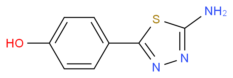 4-(5-Amino-[1,3,4]thiadiazol-2-yl)-phenol_Molecular_structure_CAS_)