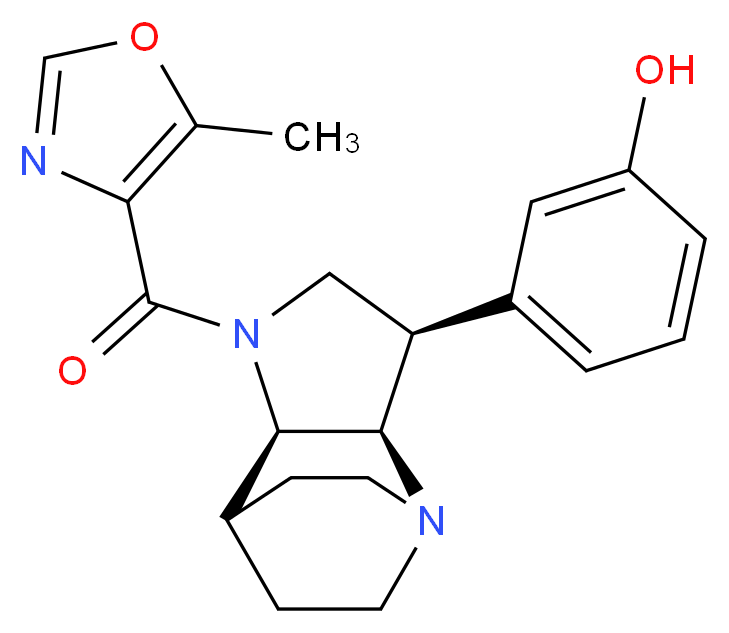 3-{(3R*,3aR*,7aR*)-1-[(5-methyl-1,3-oxazol-4-yl)carbonyl]octahydro-4,7-ethanopyrrolo[3,2-b]pyridin-3-yl}phenol_Molecular_structure_CAS_)