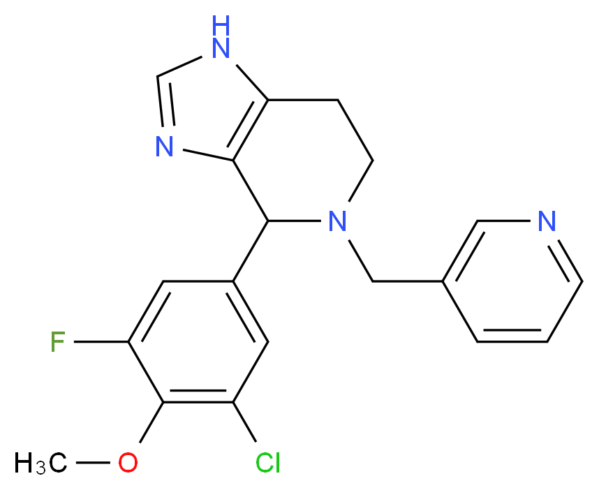 4-(3-chloro-5-fluoro-4-methoxyphenyl)-5-(pyridin-3-ylmethyl)-4,5,6,7-tetrahydro-1H-imidazo[4,5-c]pyridine_Molecular_structure_CAS_)