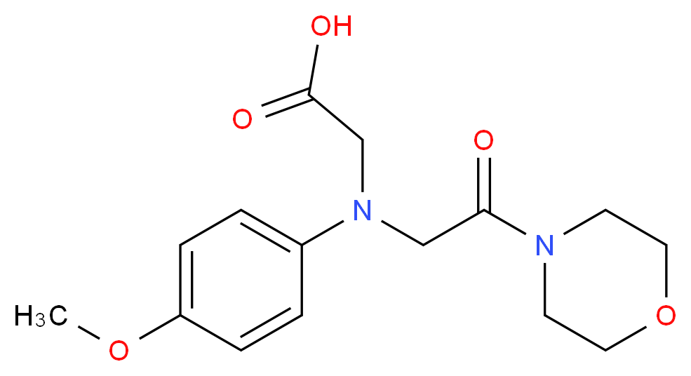 [(4-Methoxyphenyl)(2-morpholin-4-yl-2-oxoethyl)-amino]acetic acid_Molecular_structure_CAS_)