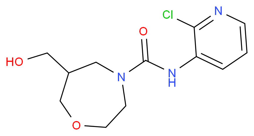 N-(2-chloropyridin-3-yl)-6-(hydroxymethyl)-1,4-oxazepane-4-carboxamide_Molecular_structure_CAS_)