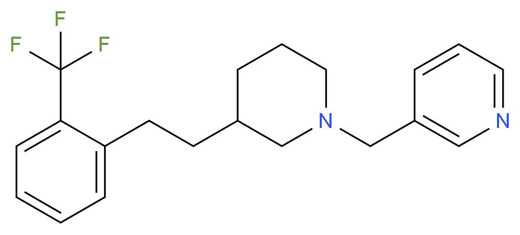 3-[(3-{2-[2-(trifluoromethyl)phenyl]ethyl}-1-piperidinyl)methyl]pyridine_Molecular_structure_CAS_)