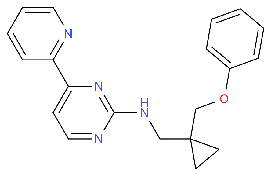 N-{[1-(phenoxymethyl)cyclopropyl]methyl}-4-(2-pyridinyl)-2-pyrimidinamine_Molecular_structure_CAS_)