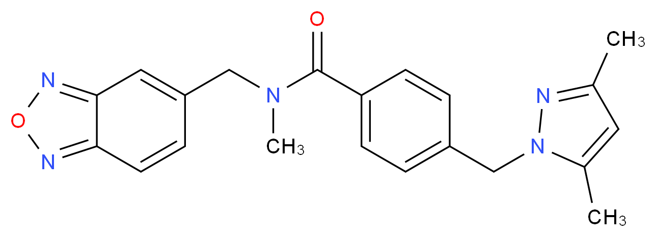 N-(2,1,3-benzoxadiazol-5-ylmethyl)-4-[(3,5-dimethyl-1H-pyrazol-1-yl)methyl]-N-methylbenzamide_Molecular_structure_CAS_)