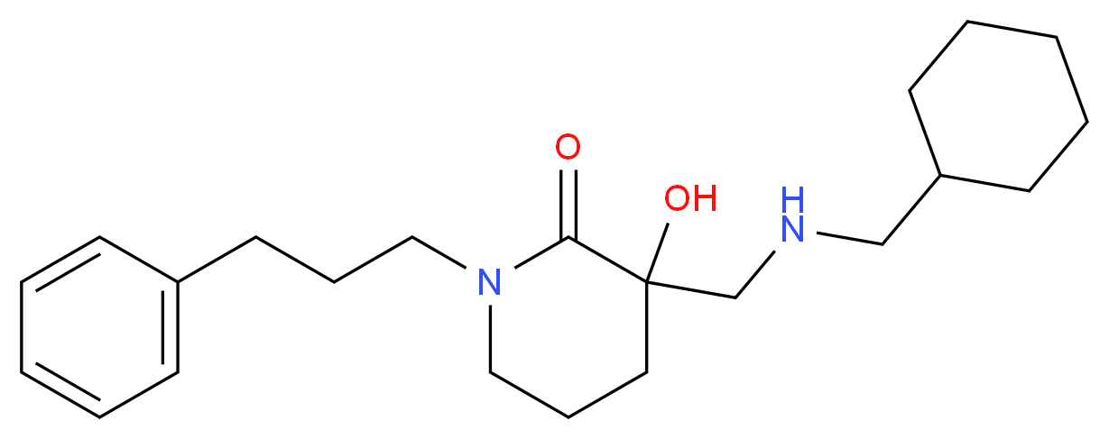 3-{[(cyclohexylmethyl)amino]methyl}-3-hydroxy-1-(3-phenylpropyl)piperidin-2-one_Molecular_structure_CAS_)