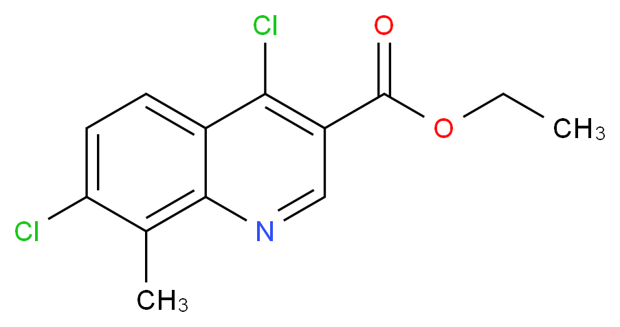 ethyl 4,7-dichloro-8-methylquinoline-3-carboxylate_Molecular_structure_CAS_58666-08-3)