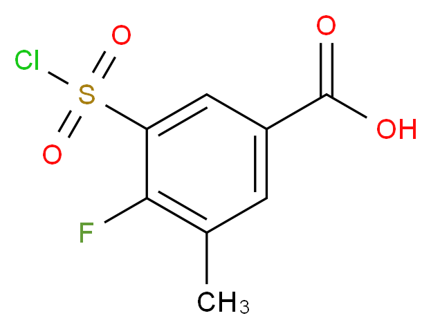 3-(chlorosulfonyl)-4-fluoro-5-methylbenzoic acid_Molecular_structure_CAS_)