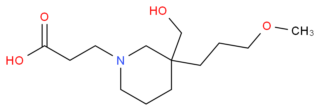 3-[3-(hydroxymethyl)-3-(3-methoxypropyl)-1-piperidinyl]propanoic acid_Molecular_structure_CAS_)