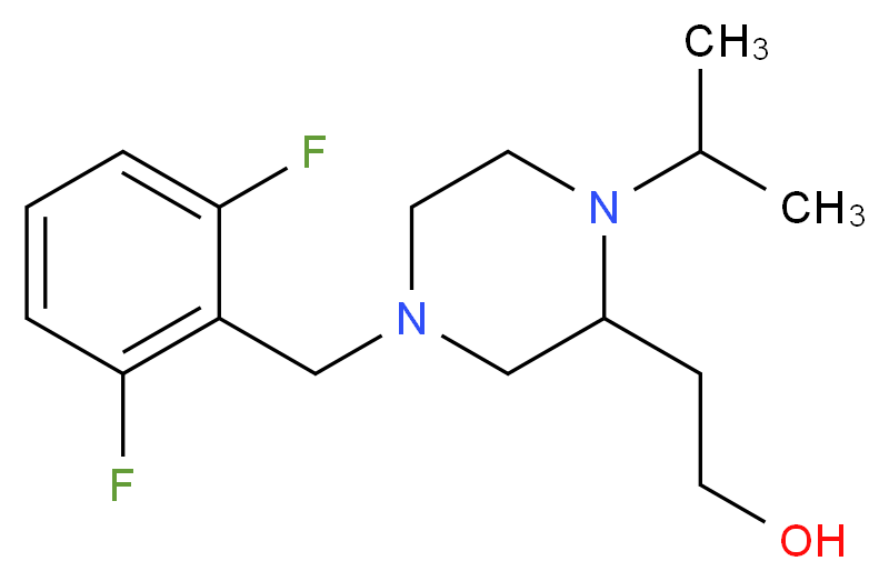 2-[4-(2,6-difluorobenzyl)-1-isopropyl-2-piperazinyl]ethanol_Molecular_structure_CAS_)