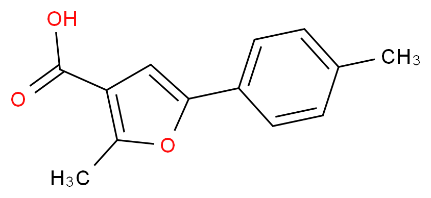 2-methyl-5-(4-methylphenyl)-3-furoic acid_Molecular_structure_CAS_111787-86-1)