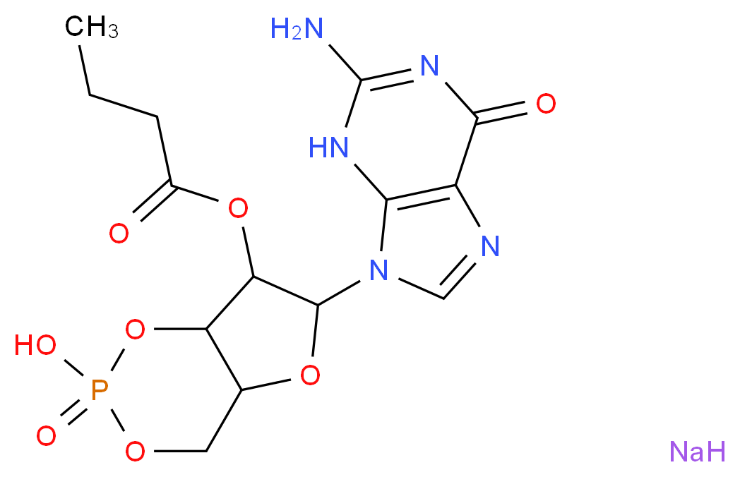 2′-O-Monobutyrylguanosine 3′:5′-cyclic monophosphate sodium salt_Molecular_structure_CAS_58329-72-9)