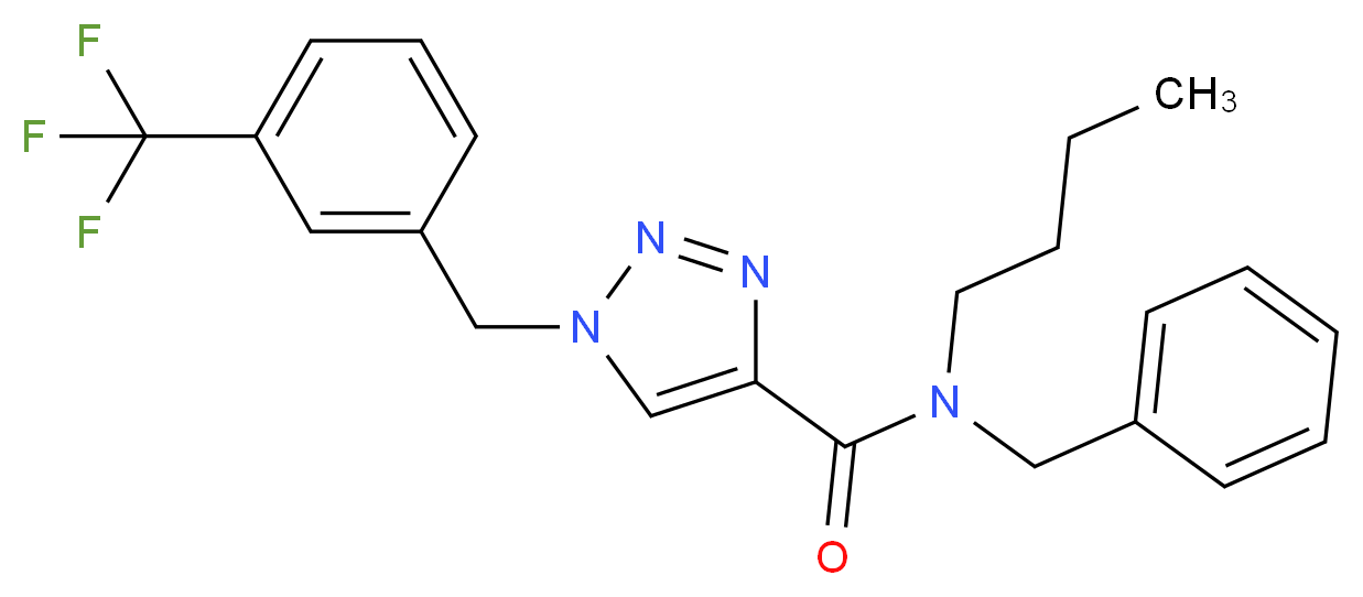 N-benzyl-N-butyl-1-[3-(trifluoromethyl)benzyl]-1H-1,2,3-triazole-4-carboxamide_Molecular_structure_CAS_)
