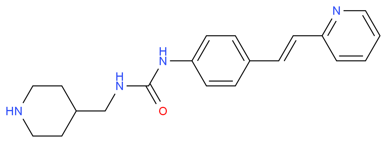 N-(piperidin-4-ylmethyl)-N'-{4-[(E)-2-pyridin-2-ylvinyl]phenyl}urea_Molecular_structure_CAS_)