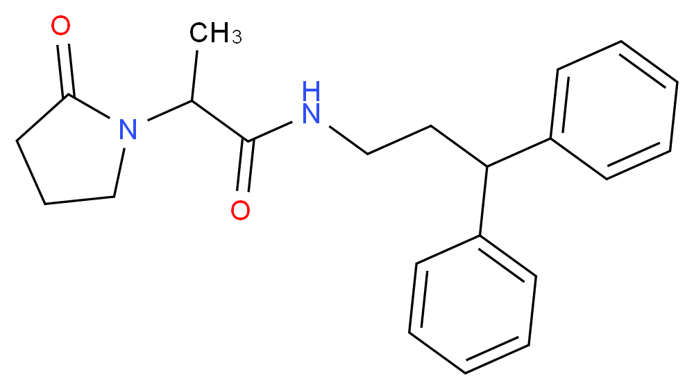 N-(3,3-diphenylpropyl)-2-(2-oxopyrrolidin-1-yl)propanamide_Molecular_structure_CAS_)