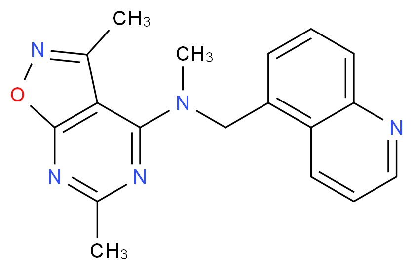 N,3,6-trimethyl-N-(5-quinolinylmethyl)isoxazolo[5,4-d]pyrimidin-4-amine_Molecular_structure_CAS_)