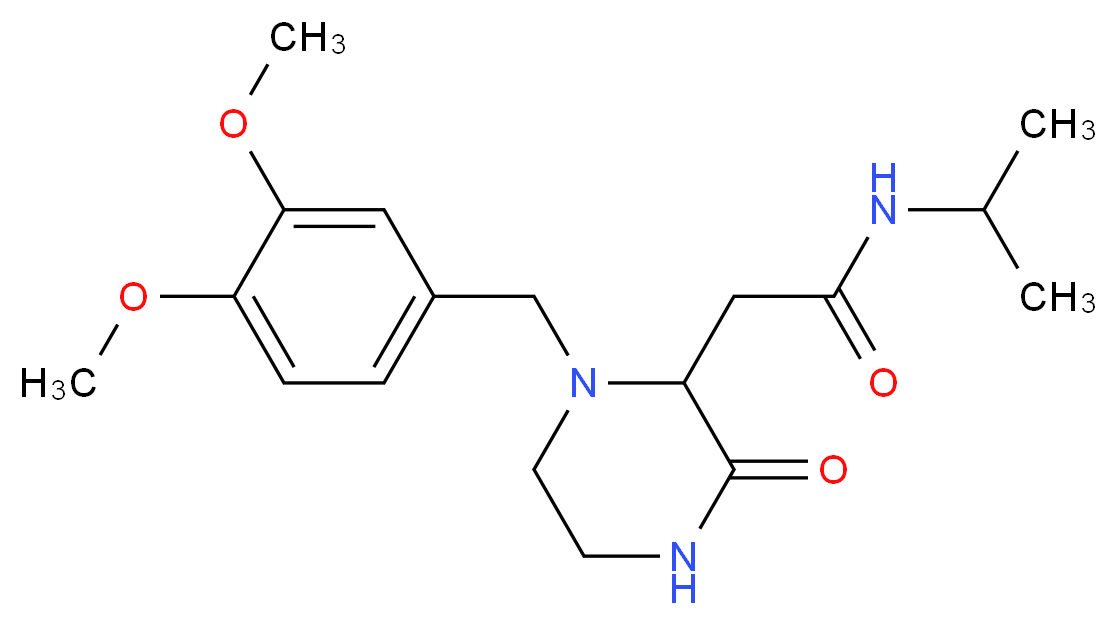 2-[1-(3,4-dimethoxybenzyl)-3-oxo-2-piperazinyl]-N-isopropylacetamide_Molecular_structure_CAS_)