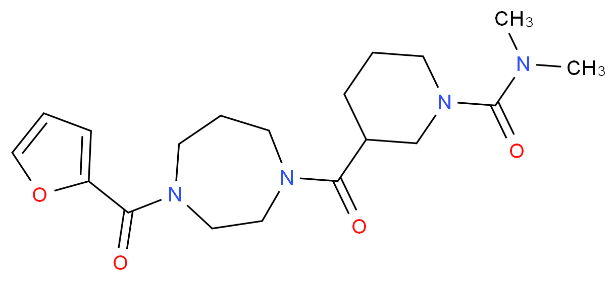 3-{[4-(2-furoyl)-1,4-diazepan-1-yl]carbonyl}-N,N-dimethyl-1-piperidinecarboxamide_Molecular_structure_CAS_)