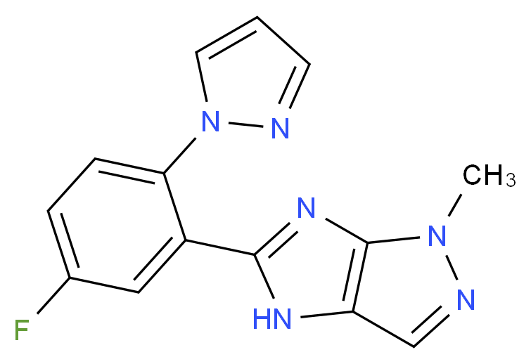 5-[5-fluoro-2-(1H-pyrazol-1-yl)phenyl]-1-methyl-1,4-dihydroimidazo[4,5-c]pyrazole_Molecular_structure_CAS_)