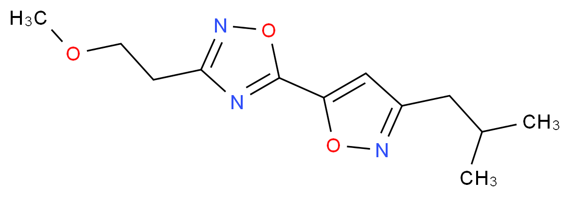 5-(3-isobutyl-5-isoxazolyl)-3-(2-methoxyethyl)-1,2,4-oxadiazole_Molecular_structure_CAS_)