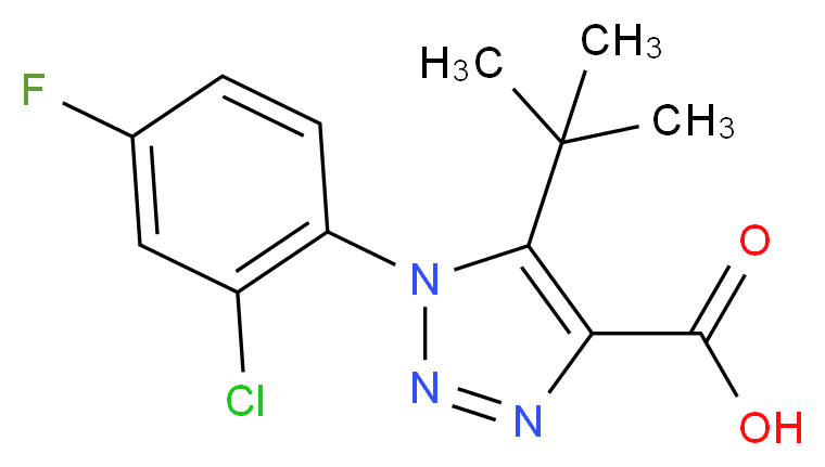 5-tert-butyl-1-(2-chloro-4-fluorophenyl)-1H-1,2,3-triazole-4-carboxylic acid_Molecular_structure_CAS_)