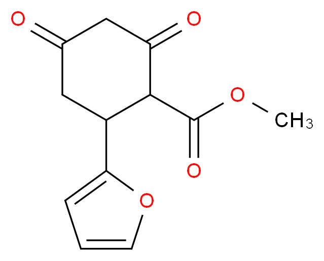 methyl 2-(furan-2-yl)-4,6-dioxocyclohexanecarboxylate_Molecular_structure_CAS_)