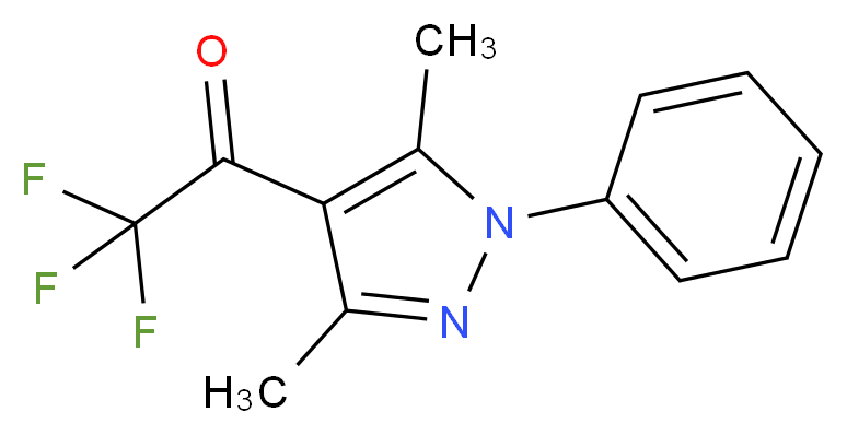 1-(3,5-dimethyl-1-phenyl-1H-pyrazol-4-yl)-2,2,2-trifluoroethan-1-one_Molecular_structure_CAS_)