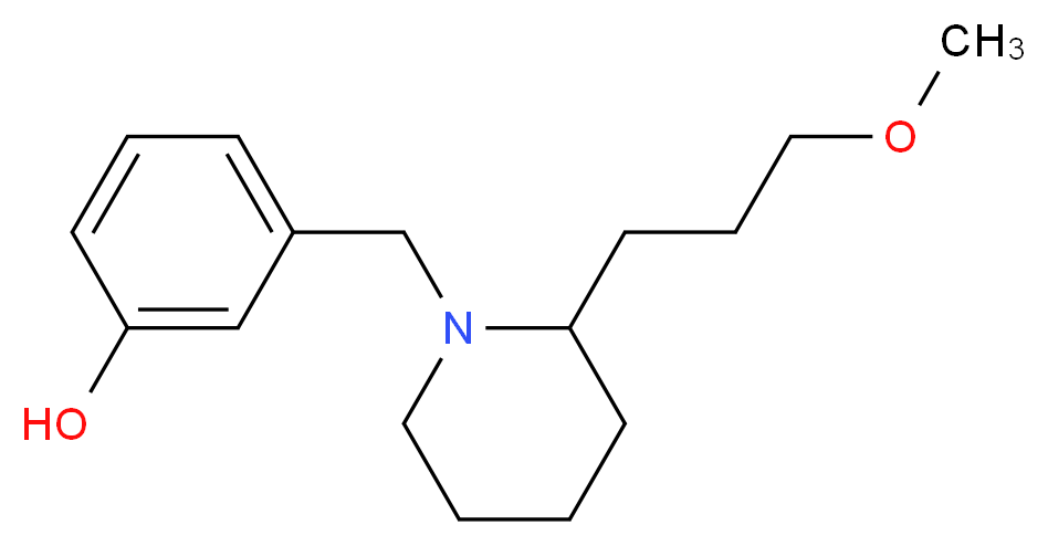 3-{[2-(3-methoxypropyl)-1-piperidinyl]methyl}phenol_Molecular_structure_CAS_)