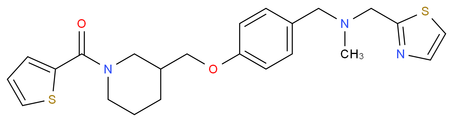 N-methyl-1-(1,3-thiazol-2-yl)-N-(4-{[1-(2-thienylcarbonyl)-3-piperidinyl]methoxy}benzyl)methanamine_Molecular_structure_CAS_)
