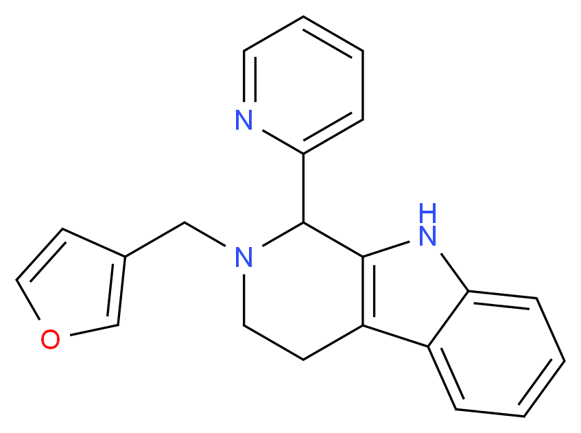 2-(3-furylmethyl)-1-(2-pyridinyl)-2,3,4,9-tetrahydro-1H-beta-carboline_Molecular_structure_CAS_)