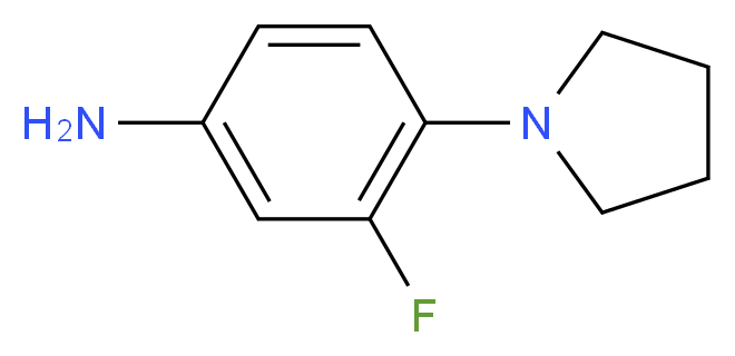 3-Fluoro-4-(1-pyrrolidinyl)aniline_Molecular_structure_CAS_93246-54-9)