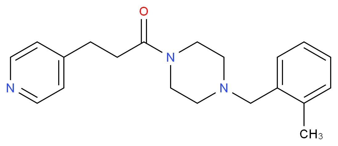1-(2-methylbenzyl)-4-[3-(4-pyridinyl)propanoyl]piperazine_Molecular_structure_CAS_)
