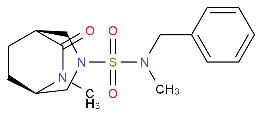 (1S*,5R*)-N-benzyl-N,6-dimethyl-7-oxo-3,6-diazabicyclo[3.2.2]nonane-3-sulfonamide_Molecular_structure_CAS_)