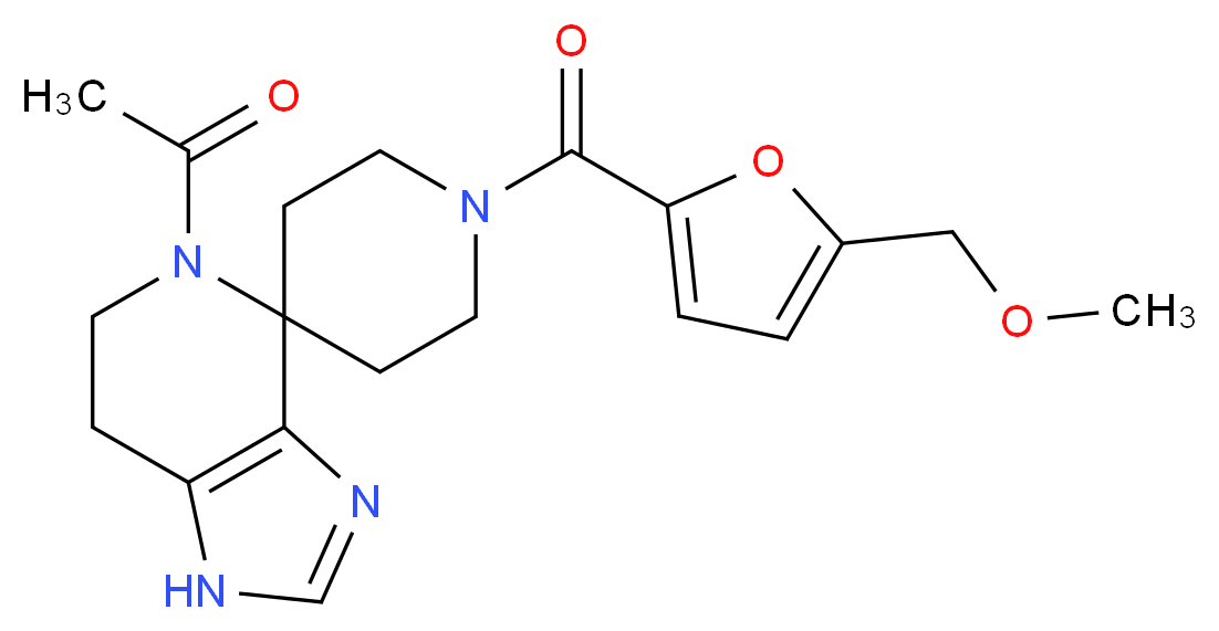 5-acetyl-1'-[5-(methoxymethyl)-2-furoyl]-1,5,6,7-tetrahydrospiro[imidazo[4,5-c]pyridine-4,4'-piperidine]_Molecular_structure_CAS_)