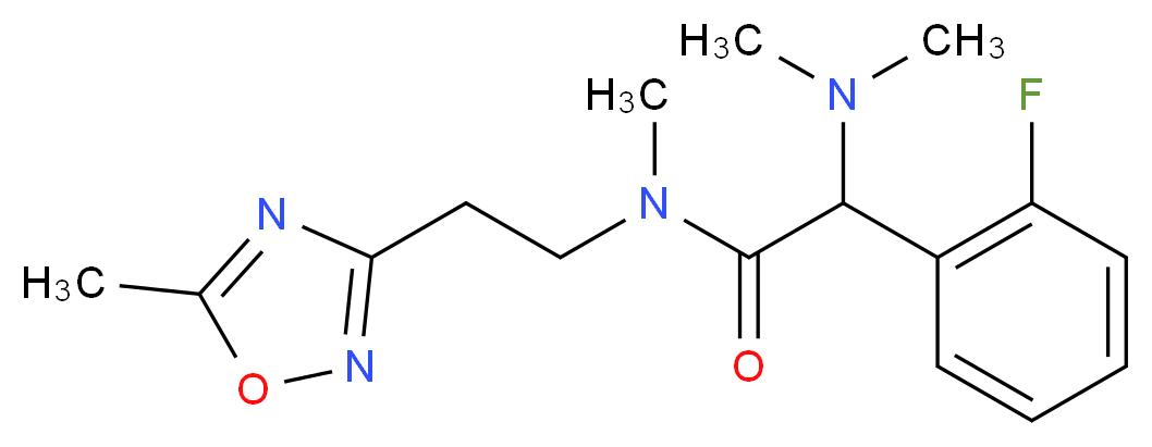 2-(dimethylamino)-2-(2-fluorophenyl)-N-methyl-N-[2-(5-methyl-1,2,4-oxadiazol-3-yl)ethyl]acetamide_Molecular_structure_CAS_)