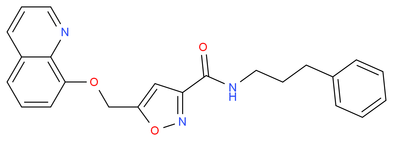 N-(3-phenylpropyl)-5-[(8-quinolinyloxy)methyl]-3-isoxazolecarboxamide_Molecular_structure_CAS_)