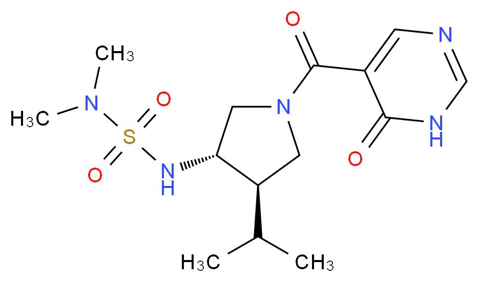 N'-{(3S*,4R*)-4-isopropyl-1-[(6-oxo-1,6-dihydro-5-pyrimidinyl)carbonyl]-3-pyrrolidinyl}-N,N-dimethylsulfamide_Molecular_structure_CAS_)