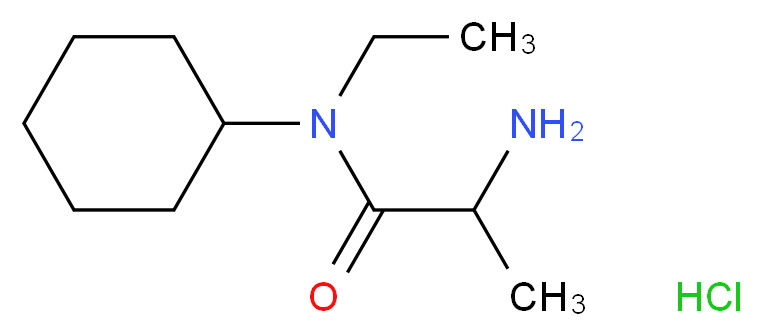 2-Amino-N-cyclohexyl-N-ethylpropanamide hydrochloride_Molecular_structure_CAS_)