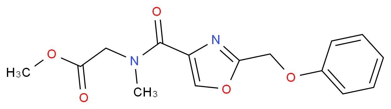 methyl N-methyl-N-{[2-(phenoxymethyl)-1,3-oxazol-4-yl]carbonyl}glycinate_Molecular_structure_CAS_)